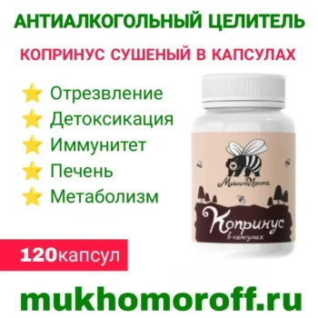 Копринус сушеный молотый в капсулах